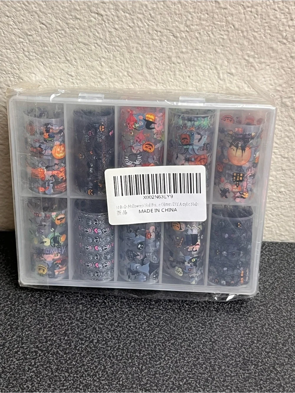 Halloween Decorative Nail Art Transfer Foil Set - Black & Orange